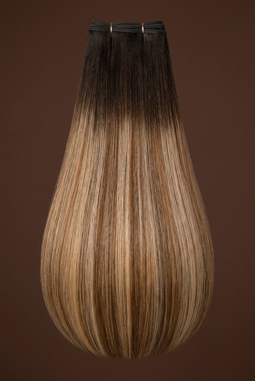 Smoked Caramel hair extension swatch